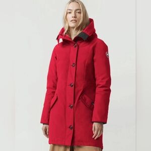 Women's CANADA GOOSE Rossclair Parka Down Jacket Heritage Red Size M